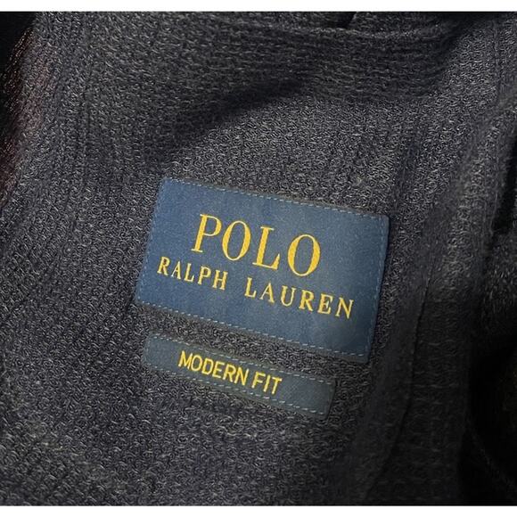 Polo Ralph Lauren Men's 40R Navy Modern Fit Waffle Linen Sports Coat Jacket EUC - Picture 5 of 6